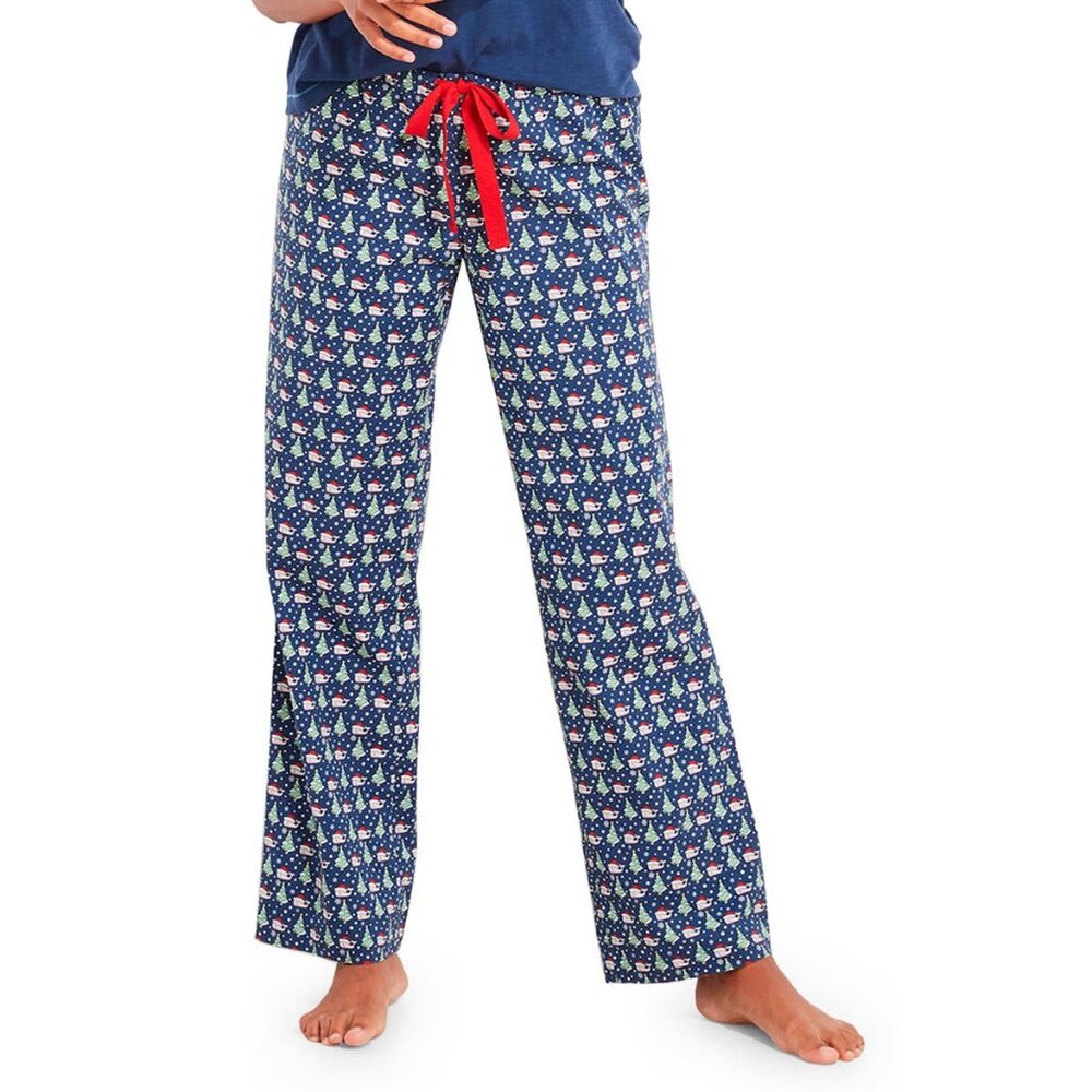 NWT Vineyard Vines Womens Size Small Santa Whale Stretch Cotton Lounge Pants NEW